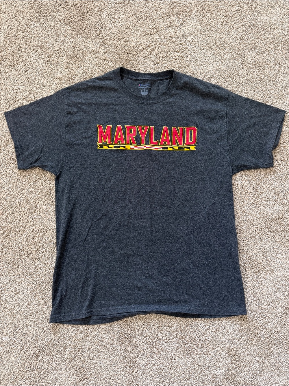 Maryland Champion Dark Gray Crewneck T-Shirt